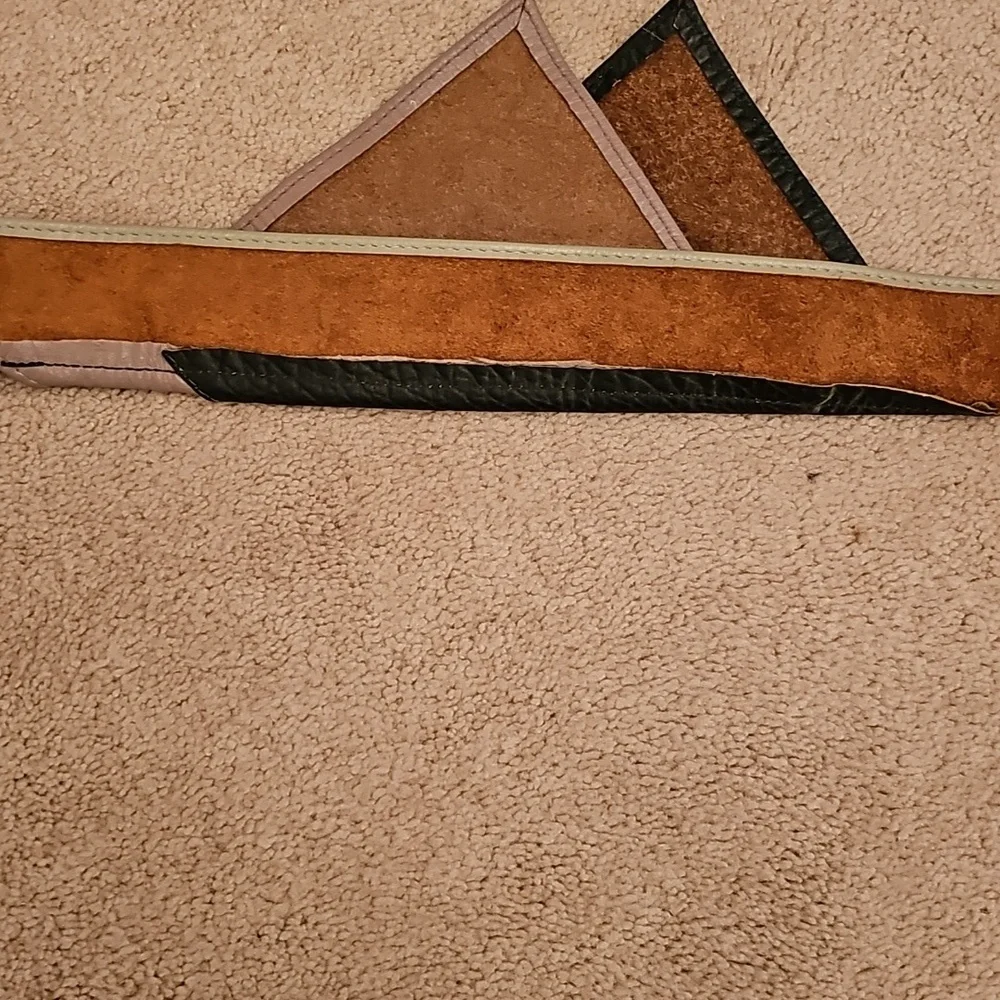 TAUPE MUTI COLOR LEATHER BELT